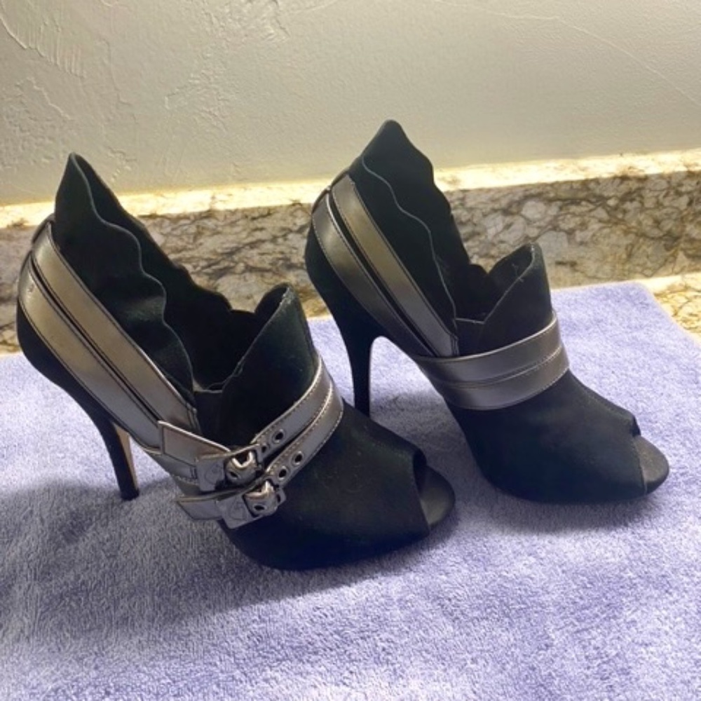 Open Toe Bootie Heels - image 1